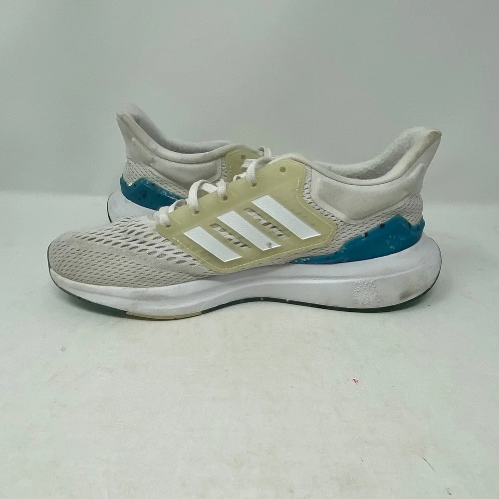 Adidas EQ21 Run White Blue Running Shoes Sneakers GX9797 Mens Size 7